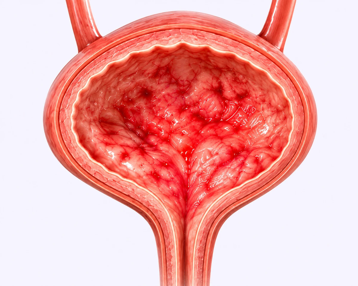 Inflamed cat bladder wall